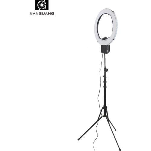 5400K 65W Stepless Dimming Ring Light Lamp with 210CM Folded Stand for Still-life Photographic Portrait