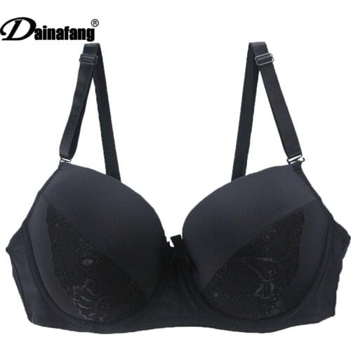 Large size lace bra thin cotton cup bra Ladies underwear with steel ring soft and comfortable bra shaping and gathering