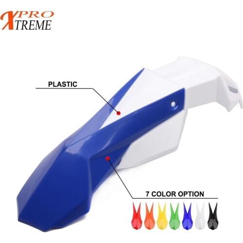 Black+White Front Fender Mudguard For KTM CRF CR XR YZ YZF WR KX KLX RM RMZ RMX DR DRZ TC TE FE FC Motocross Enduro Dirt Bike