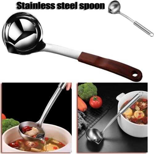 Oil Filter Spoon Stainless Steel Long Handle Spoon for Hot Pot Restaurant Kitchen Tablespoon Soup Ladle ложки с длинной ручкой