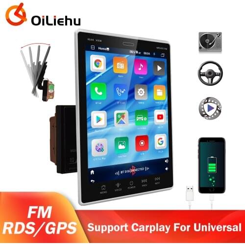 OiLiehu 2 Din Stereo Receiver Android 9.1 Car Radio GPS 9.5" Multimedia Player For VW Nissan Hyundai Toyota Audi Benz Mazda Opel
