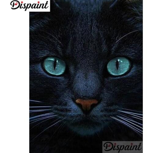 Dispaint Full Square/Round Drill 5D DIY Diamond Painting "Animal cat scenery" 3D Embroidery Cross Stitch Home Decor Gift A12918