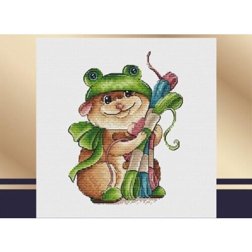 The fun of embroidery 22-26 Cross Stitch Set Cross-stitch Kit Embroidery Needlework Craft Packages Cotton Fabric Floss