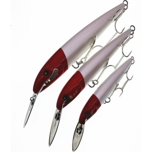 NOEBY 3PCS/LOT Big minnow fishing lure 76g/60g/32.5g 4colors floating minnow sea Trolling hard Lure fishing tackle