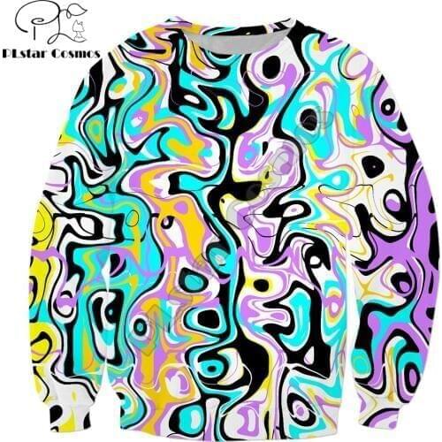 2019 New Fashion Men trippy Tie-dye Sweatshirt colorful psychedelic 3D Printed Long Sleeve Outerwear Unisex autumn streetwear