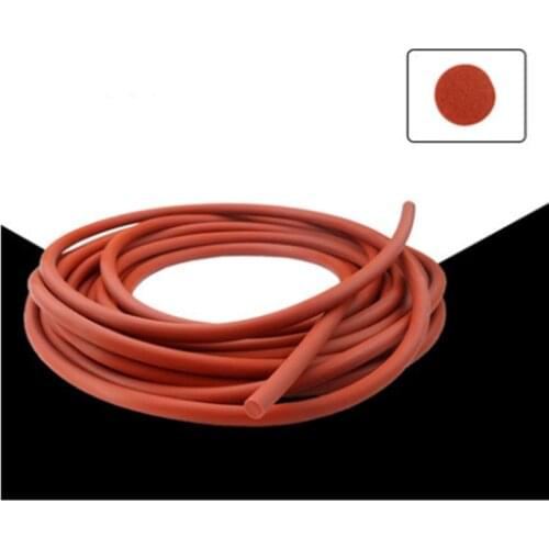 O Solid Round Silicone Strip 3 4 5 6 7 8 9 10 12 13 14 15 16mm Red Color Silica Seal Bar High Temperature Resistant Rubber Strip