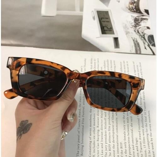 Women Rectangle Sunglasses Vintage New Brand Designer Square Retro Sun Glasses Female Lady Eyeglass Cat Eye Driver Goggles UV400