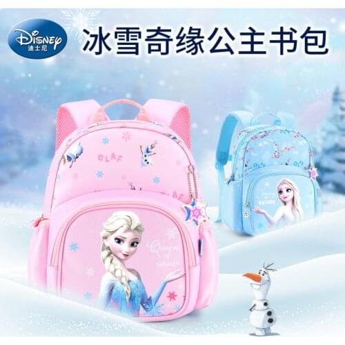 Authentic Disney Kindergarten Schoolbag Girls Children Lightweight 3 Years 6 Princess Aisha Frozen Preschool Girls Lightweight