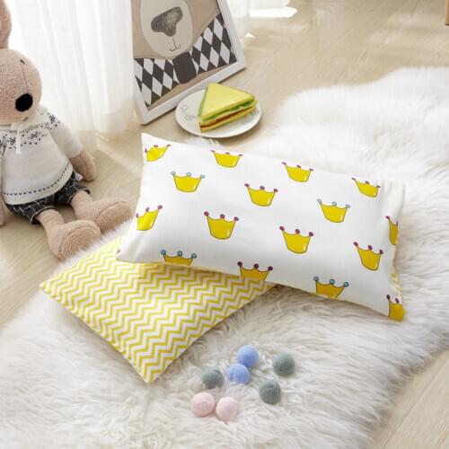 0-10 Years Old ChildrenS Pillow Cotton Sweat-Absorbent Nursery Pillow Rectangle Baby Pillow Bedding Head Support Colorful Cart