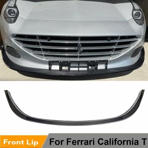 Front Bumper Lip For Ferrari California T 2015 - 2018 Front Bumper Lip Splitters Carbon Fiber