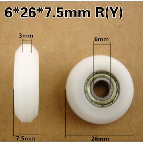 SWMAKER POM Nylon plastic pulley for DIY 3D printer engraving machine bearings 696zz R(Y) type wheel timing pulley size:6*26*7.5