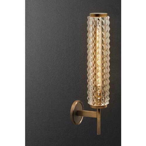 Postmodern copper wall lamp light luxury crystal living room wall lamp bathroom bathroom mirror headlight villa wall lamp
