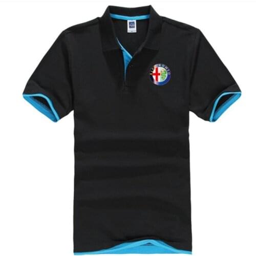 2019 man woman summer high quality short sleeve Alfa Romeo polo shirt Double colours cotton Polo Shirts