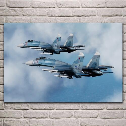 Sukhogo aircraft su 27sm3 flanker fighter fabric poster living room home wall decorative canvas silk art print KJ244