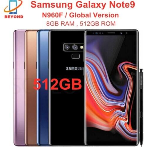 Samsung Galaxy Note9 Note 9 N960F 512GB ROM Mobile Phone 8GB RAM LTE Octa Core 6.4inches Global Version NFC Original Cell Phone