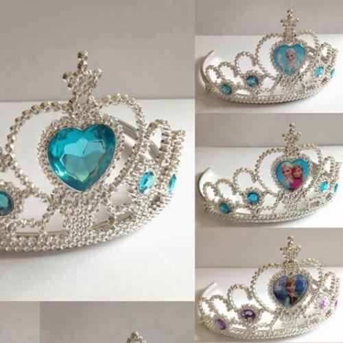 Tiara Crown - Silver with Blue and Heart Jewel