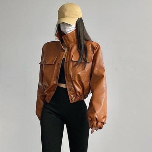 Женские кожаные куртки Tvvovvin China At AliExpress
