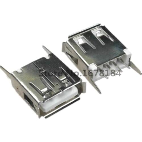 USB-AF180 USB-A Female socket Type A 180 degree straight pin AF180 4 pins 13.7mm plug copper