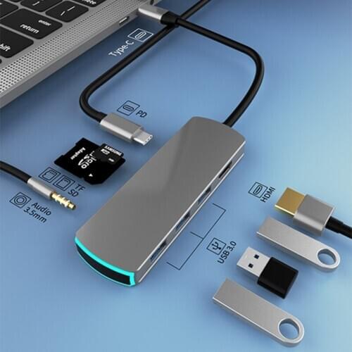 USB C HUB Type C To USB 3.0 HUB HDMI PD 87W Adapter For MacBook Pro Huawei Mate USB Splitter USB HUB 3 0 For Type C Laptop