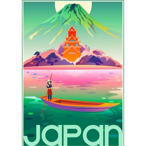 JAPAN SUNRISE Vintage Retro Travel Railways Photo Art Film Print Silk Poster for Your Home Wall Decor 24x36inch