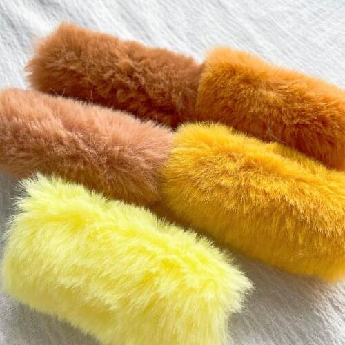 1Pcs 100% Polyester Faux Rabbit Fur Fabric Soft Plush can be doll environment decoration notepad cover clothing fabric accessori