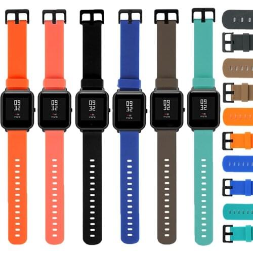 20mm Watch Strap Silicone for Xiaomi for Huami for Amazfit Bip Lite Sports WatchBand Quick Release for Samsung Galaxy Watch 20mm