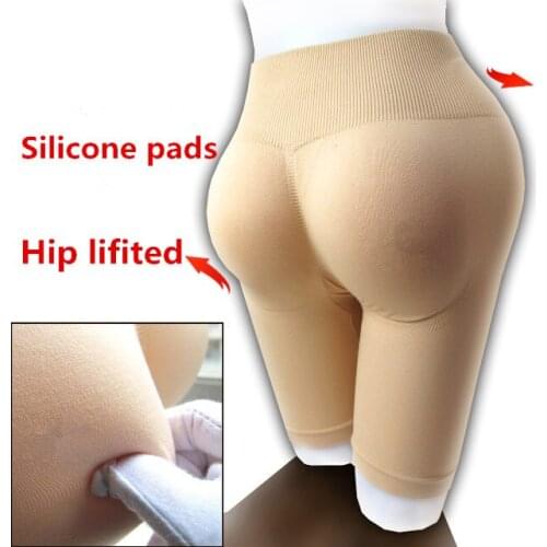 4 silicone butt pads ShortsWomen Briefs Sexy Panties Abundant Buttocks Pants hip padded panties silicone buttocks padded