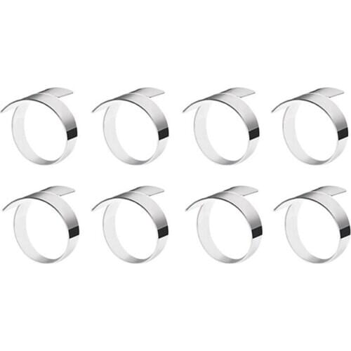 8 Pcs Napkin Rings Handcraft Dinner Table Napkin Holders Alloy Napkin Rings for Wedding Party Napkin Rings Banquet Festival Deco