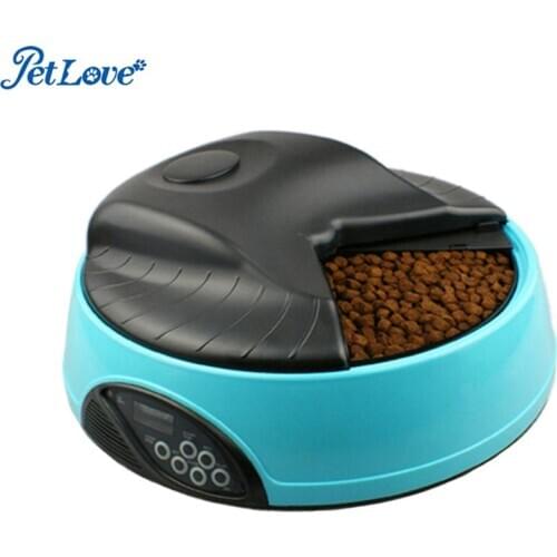 Regular and Timing Automatic Pet Bowl 4 Trays Automatic Pet Feeder for Dog, Cat and Small Animals