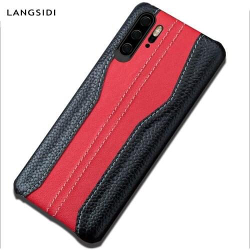 Genuine Leather splice Cases For Huawei p20 pro P30 Lite P40 Pro Mate 20 Lite Y7 Y9 design Cover for Honor 10 10i 20 pro 9x 8x