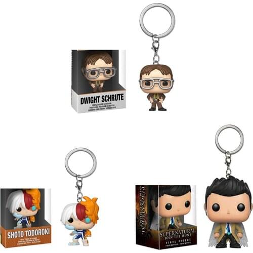 The Office Keychain DWIGHT SCHRUTE Movie TV Vinyl Figure Keychain Action Figure Pendants Keyring Toys