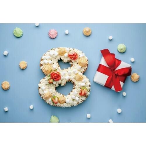 March 8 Rose Flower Backdrop Happy Womans Day Room Decor Photo Booth Studio Prop