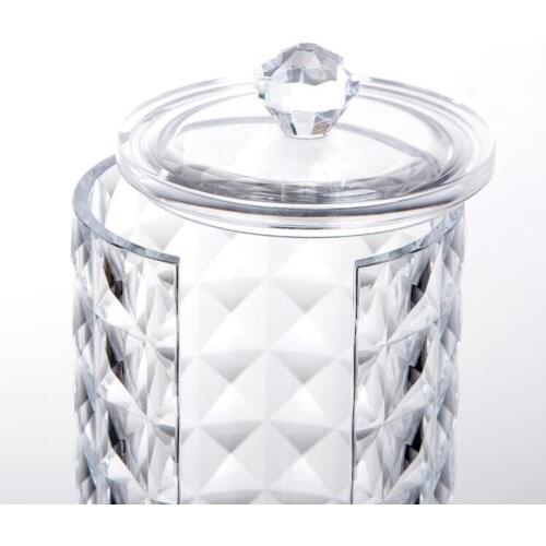 Sleek Cotton Pad Round Holder Makeup Pad Dispenser Case Organizer Dustproof