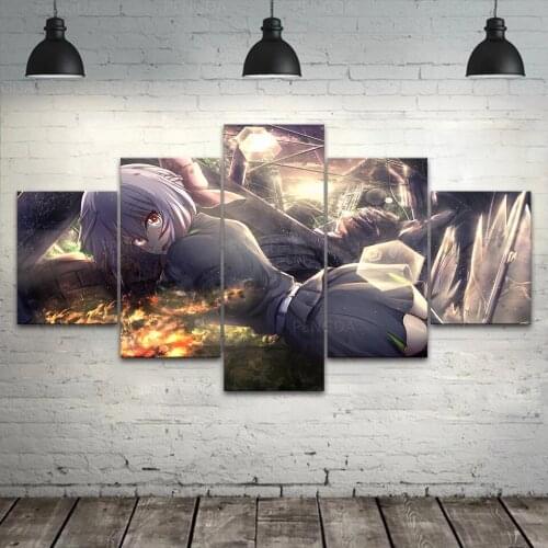 Hd Prints Picture Wall Artwork Modular Seraph of the End Painting Poster Canvas 5 Set Living Room Home Anime Decoration Framed