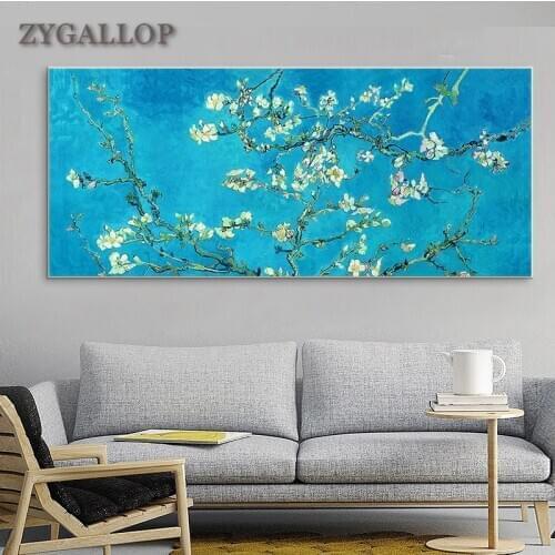 Van Gogh Almond Flower Canvas Art Painting Impressionist Oil Paintings Poster Wall Art Pictures For Living Room Decor Cuadros