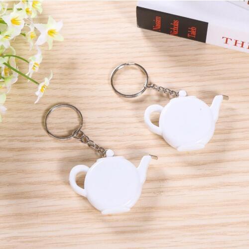 Love is Brewing Teapot Measuring Tape Measure Keychain Key Ring Wedding Party Favour Gift LX4133