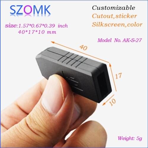 Top sales small plastic USB enclosure (20 pcs) 40*17*10mm USB case plastic project box