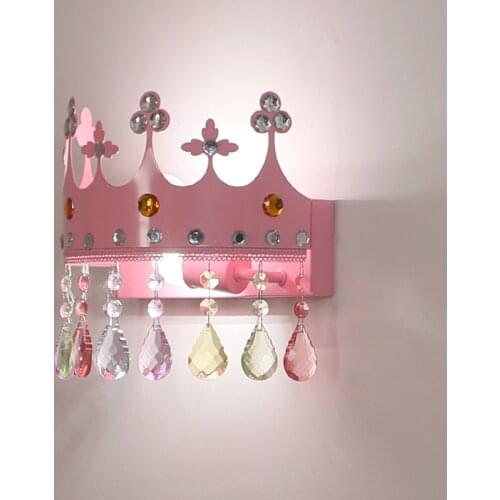 Childrens room chandelier girl modern simple princess room lamp crystal ins net red warm and romantic bedroom lamp