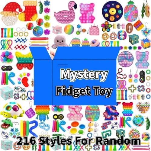 Random 5-20pcs Fidget Toy Pack Mystery Box Surprise Gift Push Bubble Fidget Anti Stress Toy for Kids Adult 2022 Novelty Gift
