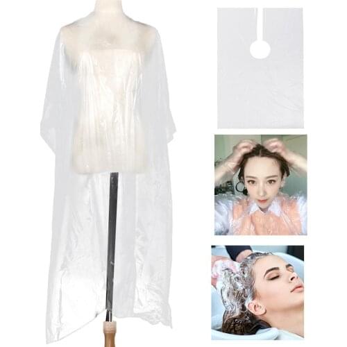 50Pcs 120cmx160cm Disposable Hairdressing Capes Waterproof Hair Cutting Apron Hairdresser Apron Hair Cut Cape Hairdress Gown