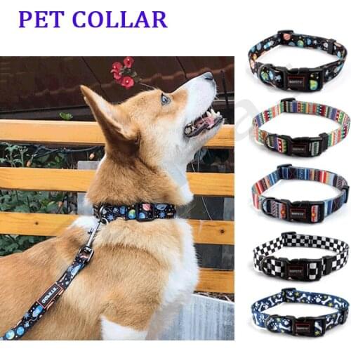 Nylon Dog Collar Pet Collar Harness Dog and Leash Sets Reflective for Small Medium Large Dogs Pitbull Pug Dogs Pets Supplies
