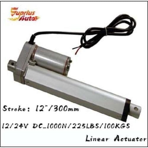 Low Price ! 1000N/ 100KGS/225LBS With 40mm/s Speed 12V/24V DC , 12inch/ 300mm Stroke electric Linear Actuator By express