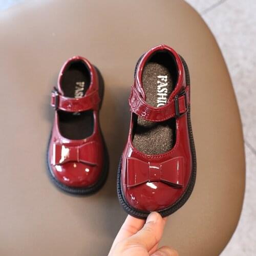 New Girls Shoes Kids Bow Fashion Leather Shoes Children Baby Girl Casual Princess Cute Shoes Performance Spring Autumn G163