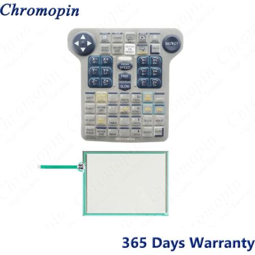 NEW NKS-001E Touch screen AND Front Label Membrane Overlay Foil for MOTOMAN NX100 Robot Teach Pendant