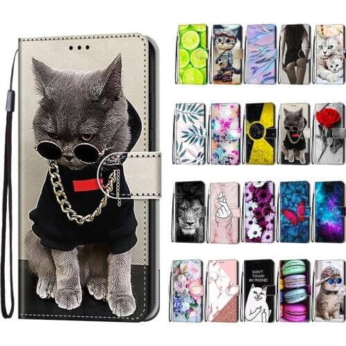 Redmi 8a phone case on sfor xiaomi redmi8a redmi 7a 8a 6a 5a 4a 6 pro 5 plus 3s cover cartoon animal flip painted leather coque