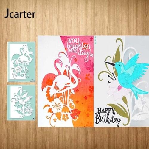Flamingo Bird Flowers Frame Metal Cutting Dies Shape Scrapbooking Craft Die Cut Stencil Card Make Mould Sheet Decoration Design