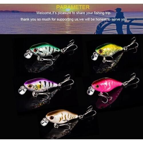 RQNQ 1PCS 4.0CM 4.5G Swim Fish Fishing Lure Artificial Hard Crank Bait minnow Wobbler Mini Fishing Crankbait lure crazy wobble