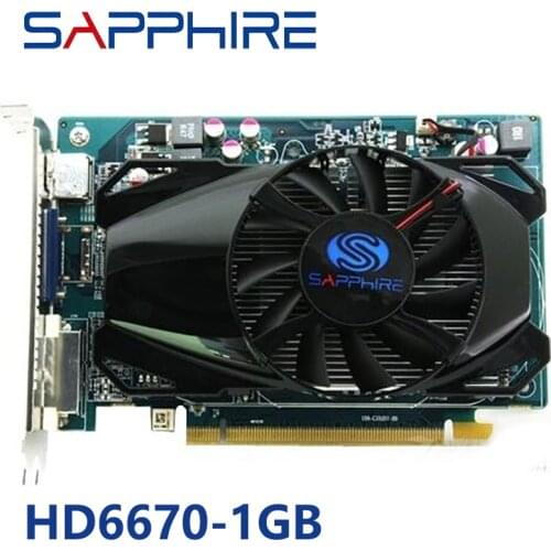 SAPPHIRE HD6670 1GB For AMD Video Card GPU Radeon HD 6670 GDDR5 128bit Graphics Cards PC Computer Game For Video Cards HDMI Used