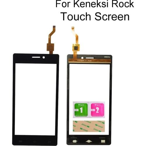 Touch Screen For Keneksi Rock Touch Screen Digitizer Panel Front Glass Lens Sensor Mobile Phone Tools Adhesive Wipes