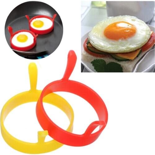 Silicone Round Egg Rings Pancake Mold Ring W Handles Nonstick Fried Frying Egg Pancake Maker High quality Free shipping
